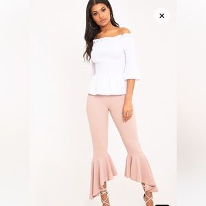 Prettylittlething flare pants size 0